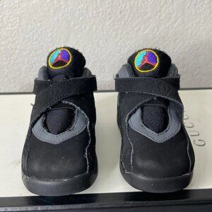 Nike Jordan VIII 8 Retro BT 305360-025 Aqua Black Cross Strap Toddler Size 5 C